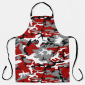 Tablier Camouflage rouge et gris, Militaire, Armée (Recto)