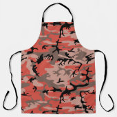 Tablier Camouflage rouge et marron, Militaire, Armée (Recto)