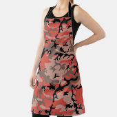 Tablier Camouflage rouge et marron, Militaire, Armée (Insitu)
