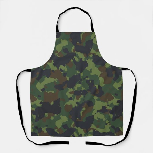 Tablier Camouflage vert Camo militaire forêt (Recto)