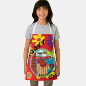 Tablier Camp Fleurs d'Apron Happy Bear partout sur l'impre (Insitu)