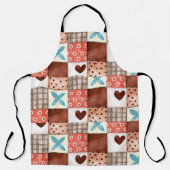 Tablier Campagne Patchwork Farmhouse Cuisine Apron (Recto)