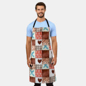 Tablier Campagne Patchwork Farmhouse Cuisine Apron (Porté)
