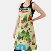 Tablier Camping - caravane, chaises de camping, cheminée (Insitu)