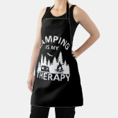 Tablier Camping est ma thérapie drôle slogan de camper (Insitu)