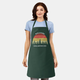 Tablier Camping personnalisé Voyage Sunset Forest Green En