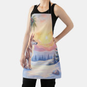 Tablier Canaan Dog Desert Stone Winter Christmas Art (Insitu)