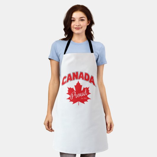 Tablier "Canada Fier Est. 1867" Avec Graphique Feuille D'É (Porté)