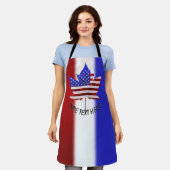 Tablier Canada USA Apron Personnalisé US Canada Souvenirs (Porté)