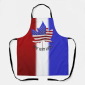 Tablier Canada USA Apron Personnalisé US Canada Souvenirs (Recto)
