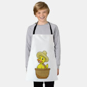 Tablier Canard comme fermier avec panier (Porté)