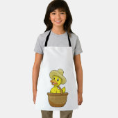 Tablier Canard comme fermier avec panier (Insitu)