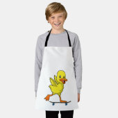 Tablier Canard comme patineur avec skateboard (Porté)