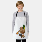 Tablier Canard comme patineur avec skateboard (Porté)
