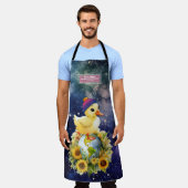 Tablier Canard dans Bisexual Drapeau couleurs Beanie sur l (Porté)