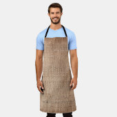 Tablier Canard de lin toile à grain grossier dégraissé vig (Porté)