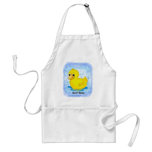 Tablier Canard en caoutchouc jaune (Devant)