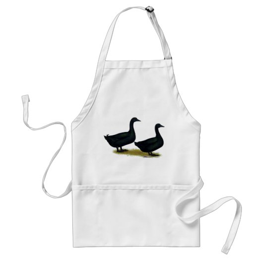 Tablier Canards :  Cayugas noir (Devant)