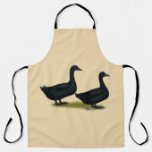 Tablier Canards : Cayugas noirs (Recto)