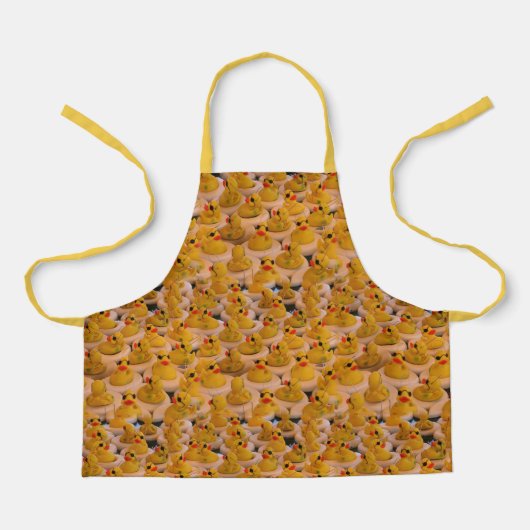 Tablier Canards en caoutchouc jaune Motif animal (Recto)