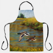 Tablier Canards-Majards Survolant L'Étang (Recto)