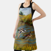 Tablier Canards-Majards Survolant L'Étang (Insitu)