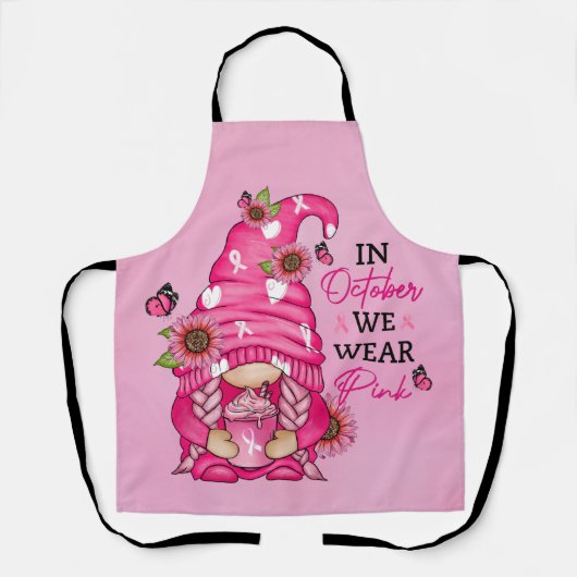 Tablier Cancer du sein Gnome Apron (Recto)