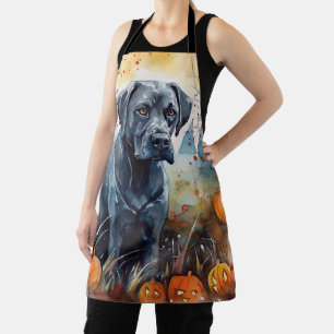 Tablier Cane Corso Halloween avec citrouilles effrayantes