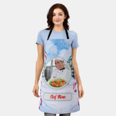 Tablier Canne de Noël Chef Personnalisé Maman Photo (Porté)