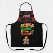 Tablier Capitaine d'équipe de cuisson de biscuits à carrea (Recto)