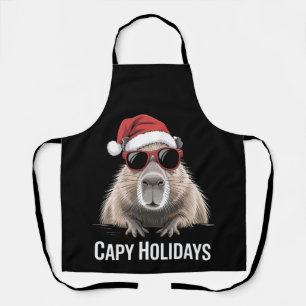 Tablier Capy Vacances Noël Capybara Chapeau de Santa Hiver