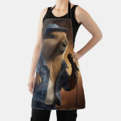 Tablier "Capybara Cowboy : Serenading the Wild West" (Insitu)