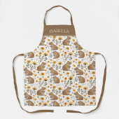 Tablier Capybara Floral Personnalisé (Recto)