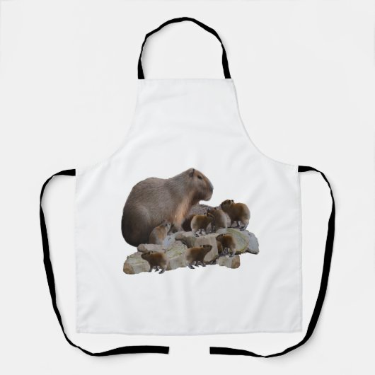 Tablier Capybaras Maman Et Bébé, (Recto)