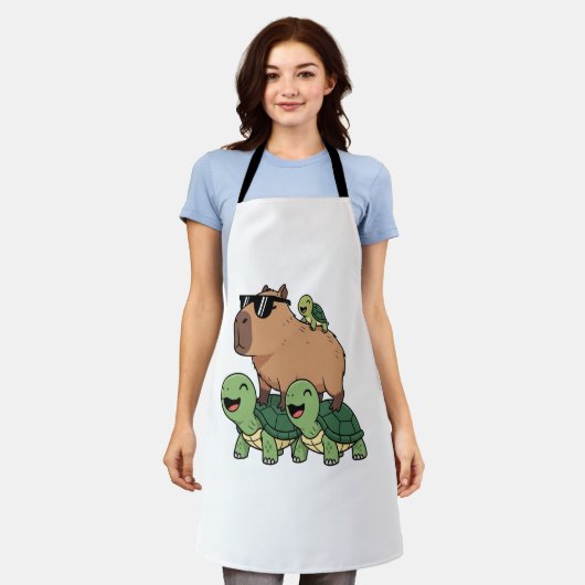 Tablier Caravane de tortue Capybara, Funny Capybara (Porté)