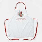 Tablier Cardinal rouge de la Réunion de la famille de Noël (Recto)