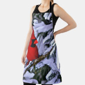 Tablier Cardinal rouge d'hiver (Insitu)