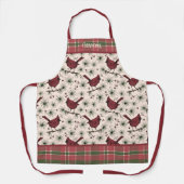 Tablier Cardinal rouge et Noël cardinal (Recto)