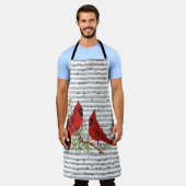 Tablier Cardinaux et musique (Porté)