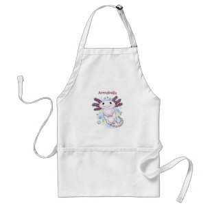 Tablier Caricature axolotl rose adorable