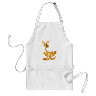 Tablier Caricature de battement mignon Kangaroo Apron