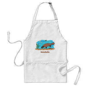 Tablier Caricature de natation de Cute platypus