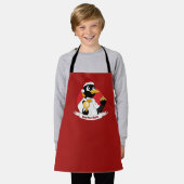 Tablier Caricature de Noël de l'empereur pingouin Apron (Porté)