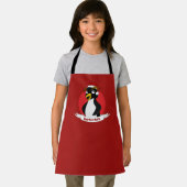 Tablier Caricature de Noël de pingouin mignon (Insitu)