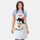 Tablier Caricature de Noël Snowman (Porté)