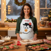 Tablier Caricature de Noël Snowman