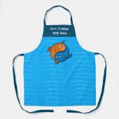 Tablier Caricature de poisson Yin Yang (Recto)