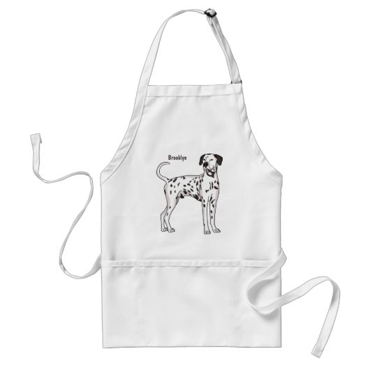 Tablier Caricature pour chien dalmate (Devant)