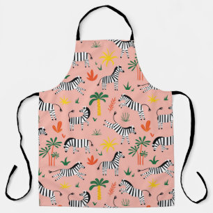 Tablier Caricature Zebras Funny Motif sans couture