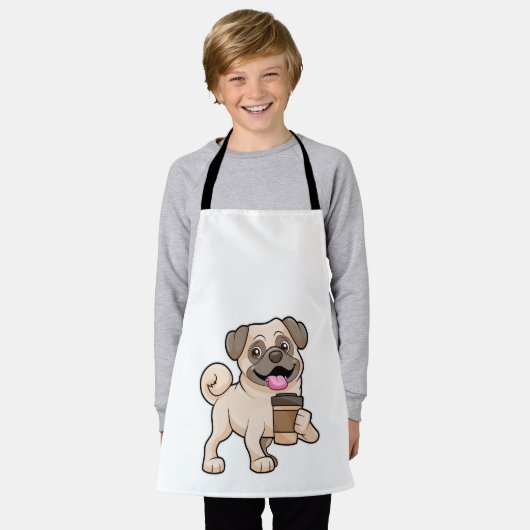 Tablier Carlin avec café pour aller (Porté)